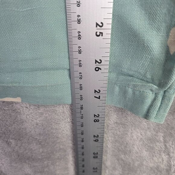 Mens 28 Palms Green & Beige Floral Print Silk Linen Blend Shirt Button Up XXL - Picture 6 of 7